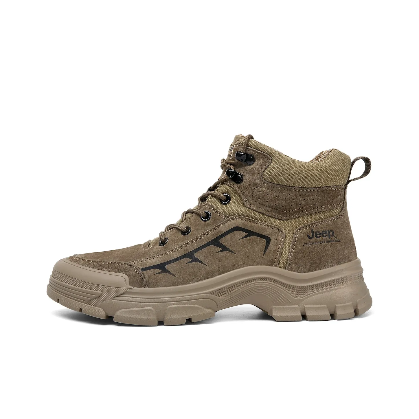 Jeep High Top Outdoor Shoes Men's Khaki