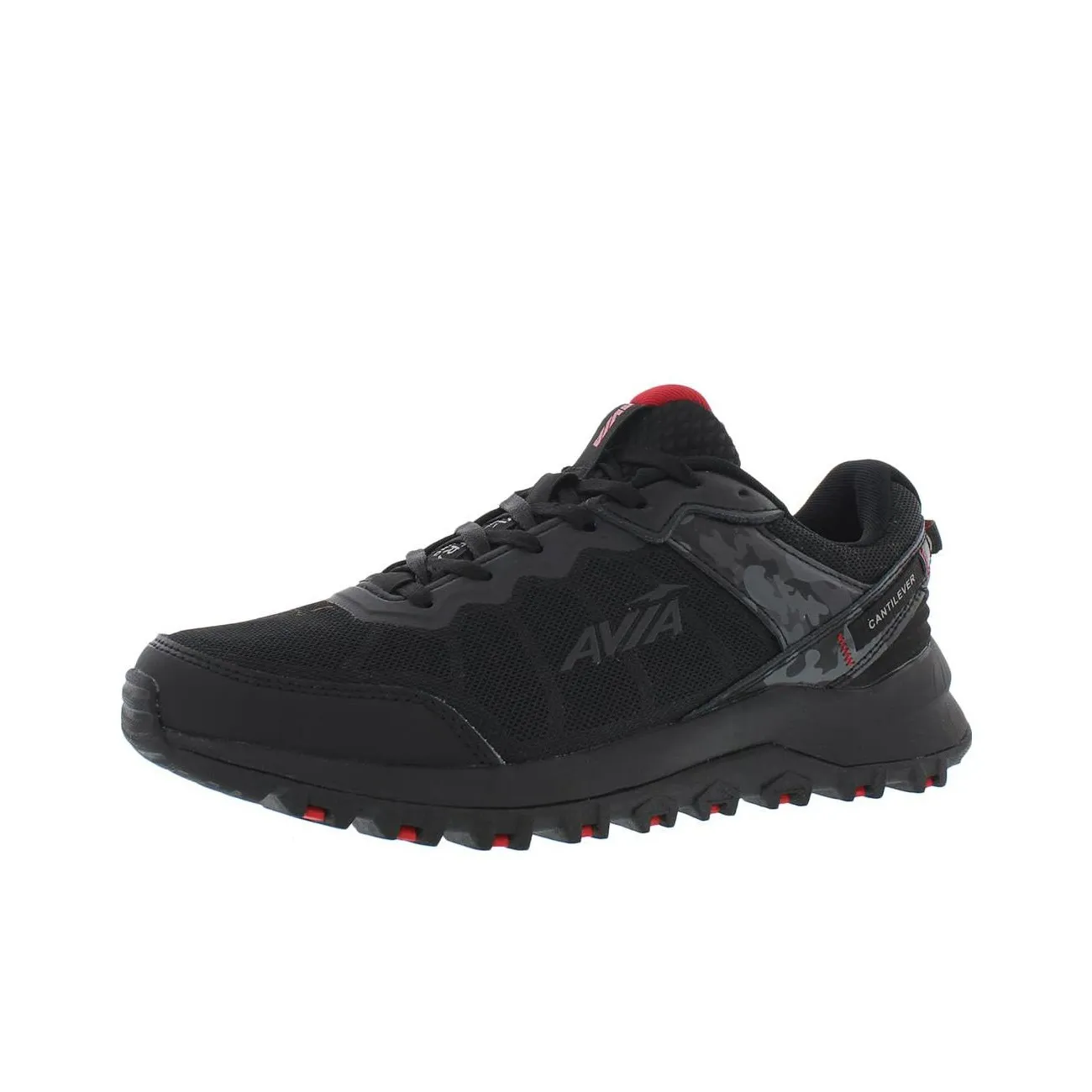 AVIA Cushioned Slip-Resistant Low-Top Running very Shoes Men's Black