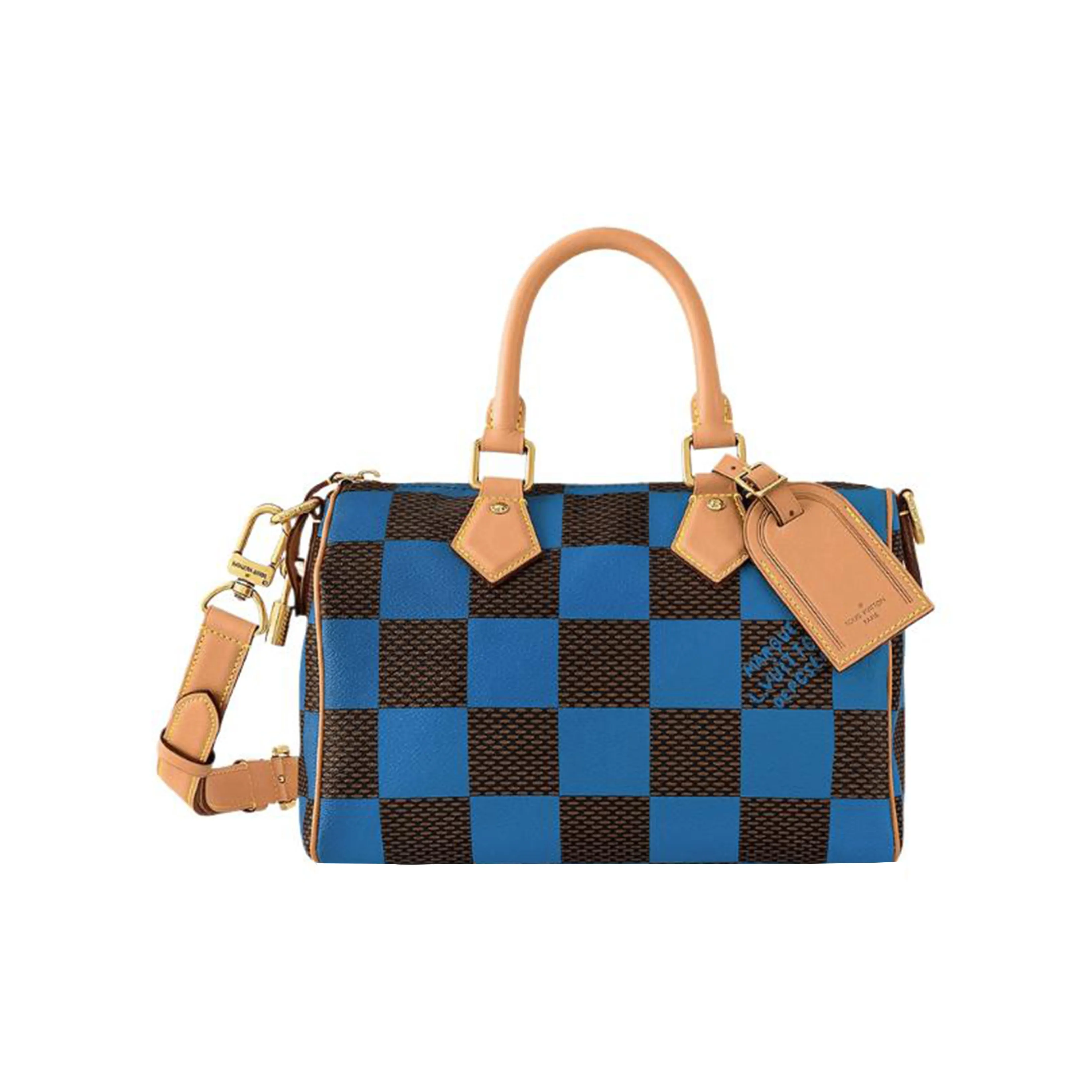 LOUIS VUITTON Speedy 25 Bandoulière Damier Pop Blue