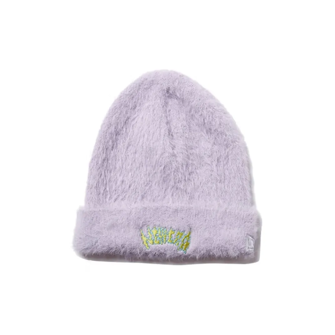 New Era Faux Mink Fur Beanies Unisex Purple