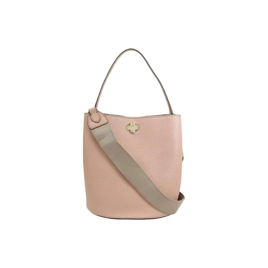 Furla Danae Leather Bucket Bag, Portable Crossbody Bag, Shoulder Bag Women's Moonstone Pink