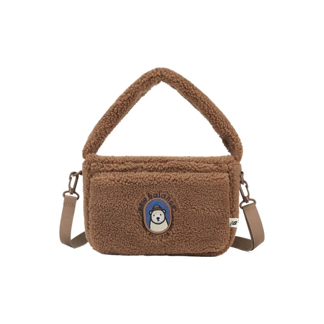 New Balance Полиэстер Одно Плечо Ручная Сумка Сумка через плечо Стандартная Женская Коричневая