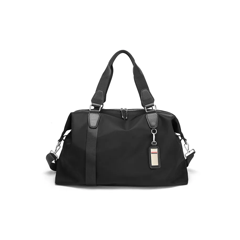 FAIRWHALE Ткань Портативная Сумка на одно плечо для путешествий Спортивная сумка Большая Мужская Чисто Черная