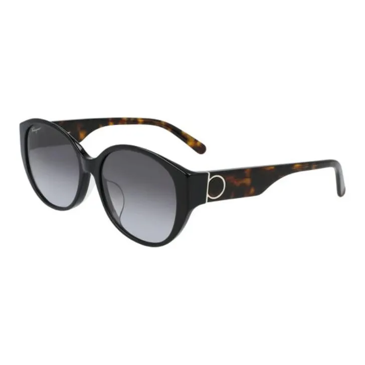 FERRAGAMO Square Sunglasses Women's Black