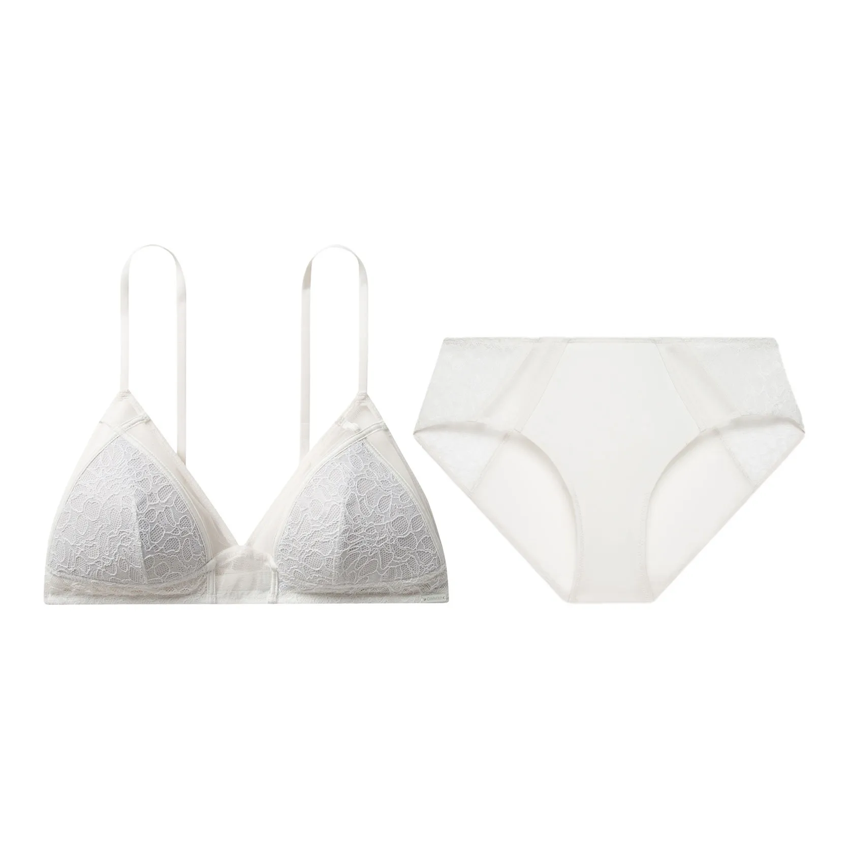 CALVIN KLEIN Black Label Series Underwear Set Women's Ivory White