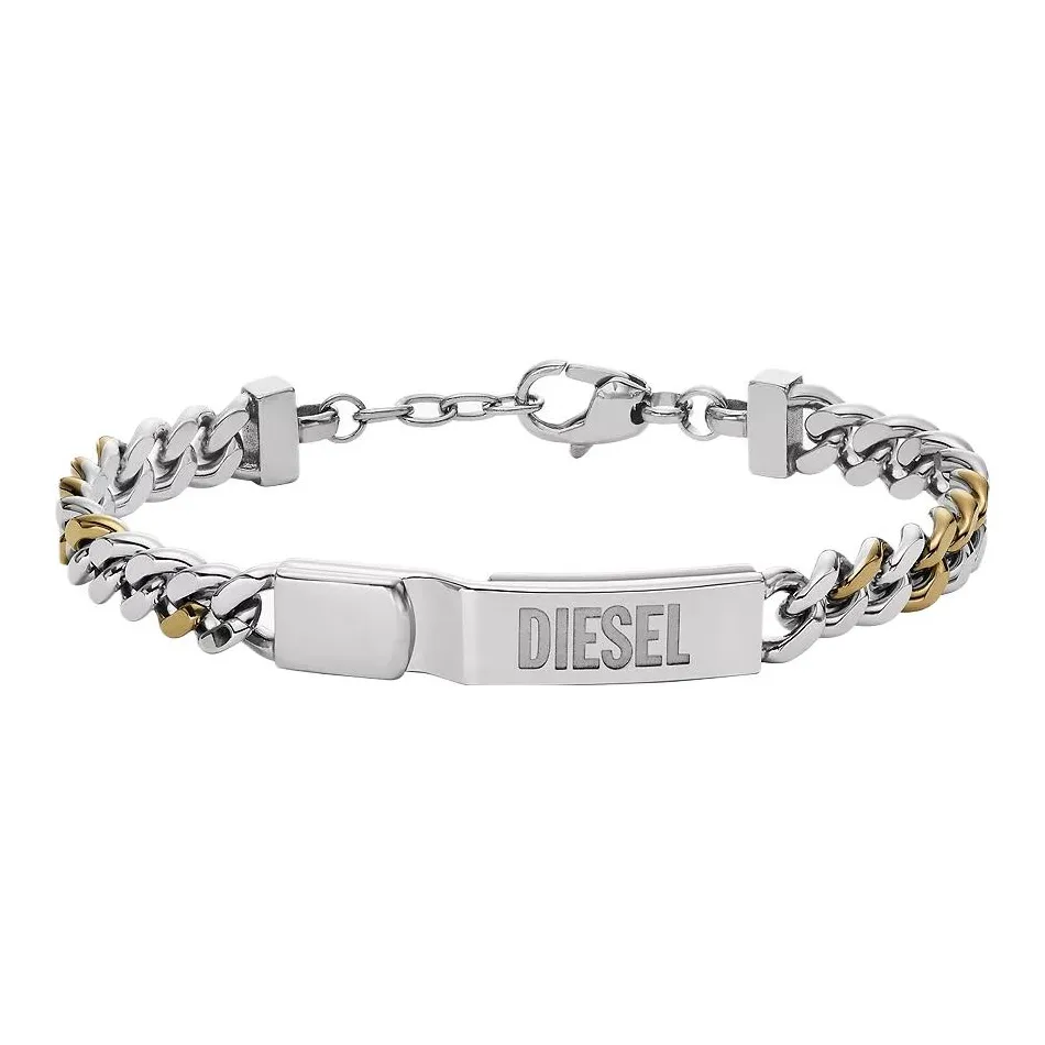 DIESEL Stainless Steel Bracelets Men's Silver