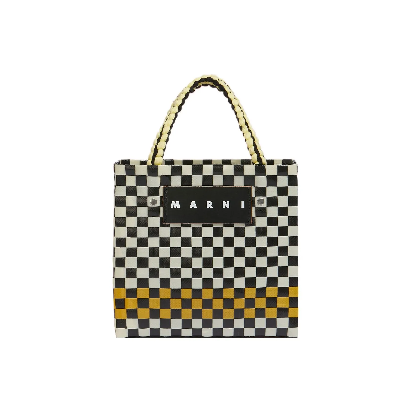 MARNI Полипропиленовая сумка-тоут сумка для покупок женская сумка черный и желтый