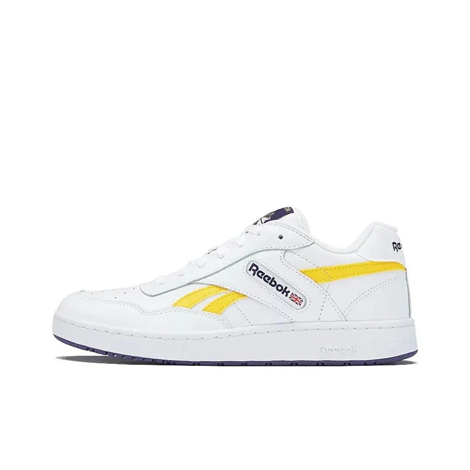 Reebok совместный низкий топ Винтажные баскетбольные кроссовки Унисекс Белый Желтый