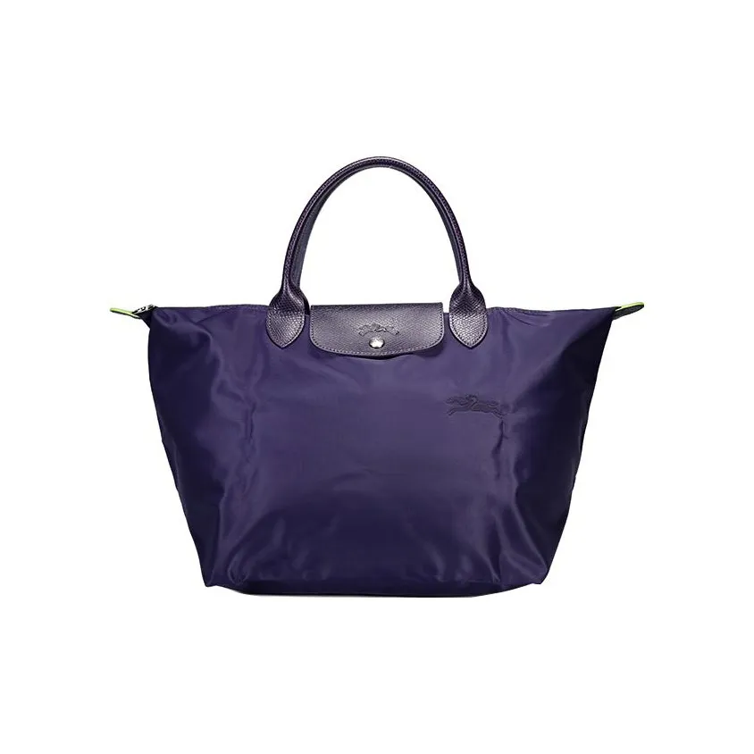 LONGCHAMP Le Pliage Green Recycled Polyamide Canvas Dumpling Bag Handbag Medium Size Women's Berry Purple