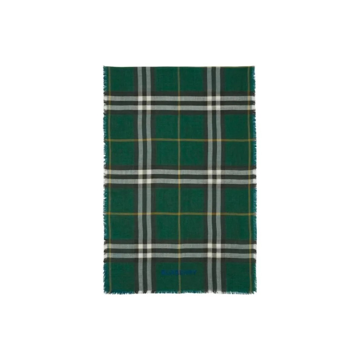 Burberry Check Printed Fringed Edge Scarf