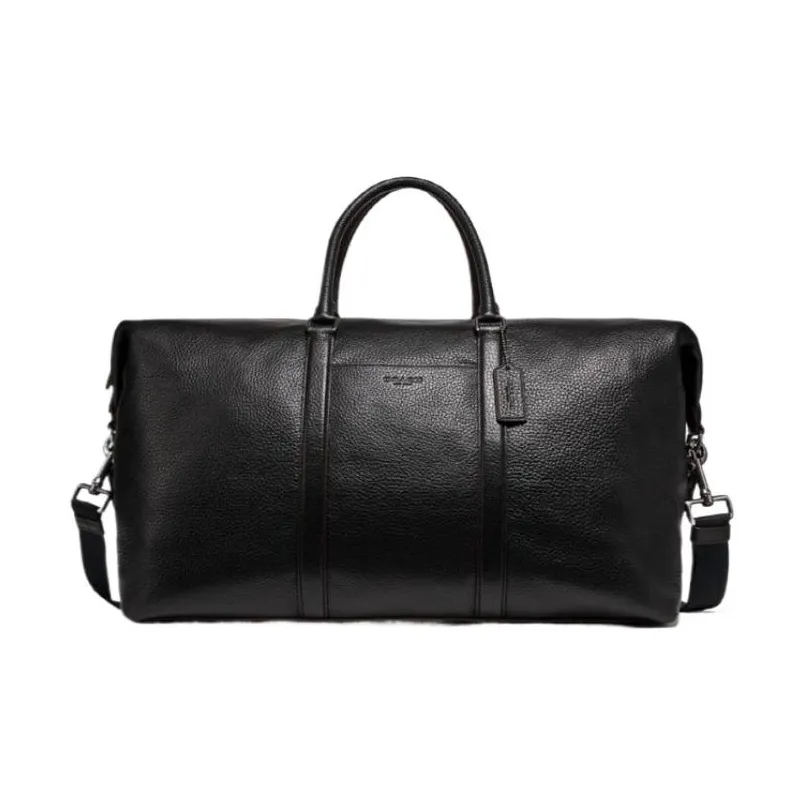 COACH Trekker Pebbled Leather Laptop Bag, Crossbody Bag, Handbag, Travel Bag Large Size Men's Black