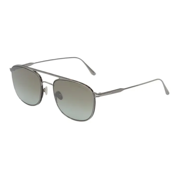 TF Rectangular Sunglasses Men's Silver