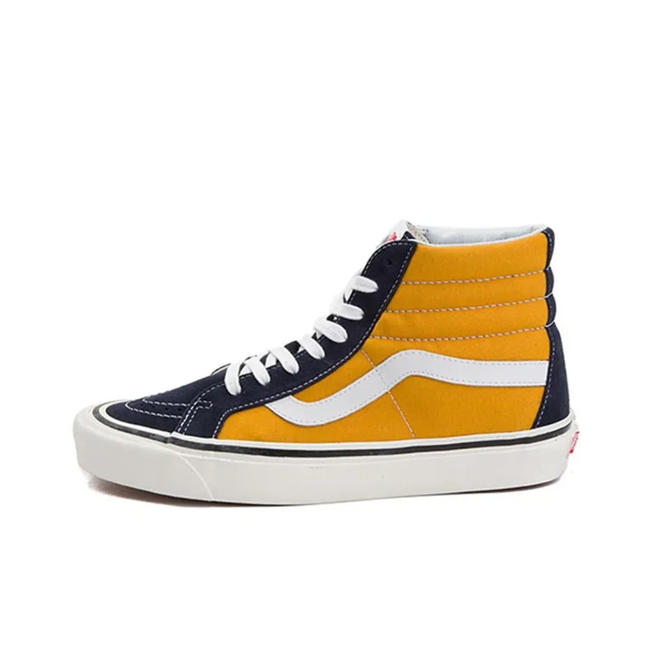 VANS SK8 38 DX Anaheim Высокие Кроссовки для скейтбординга Унисекс Желто-синие