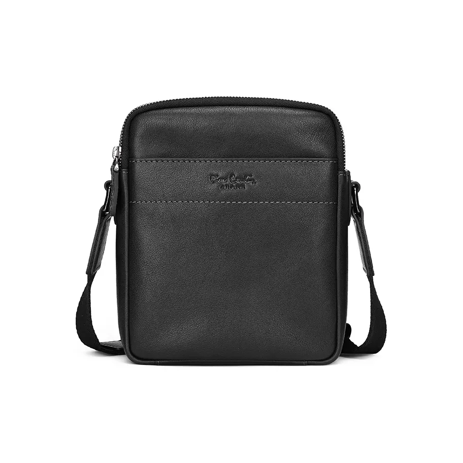 PIERRE CARDIN Сумка через плечо из коровьей кожи Мужская Черная