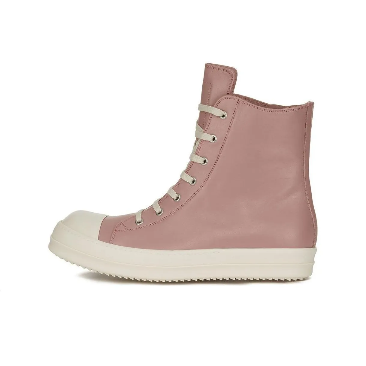 RICK OWENS High-top Leather Sneakers