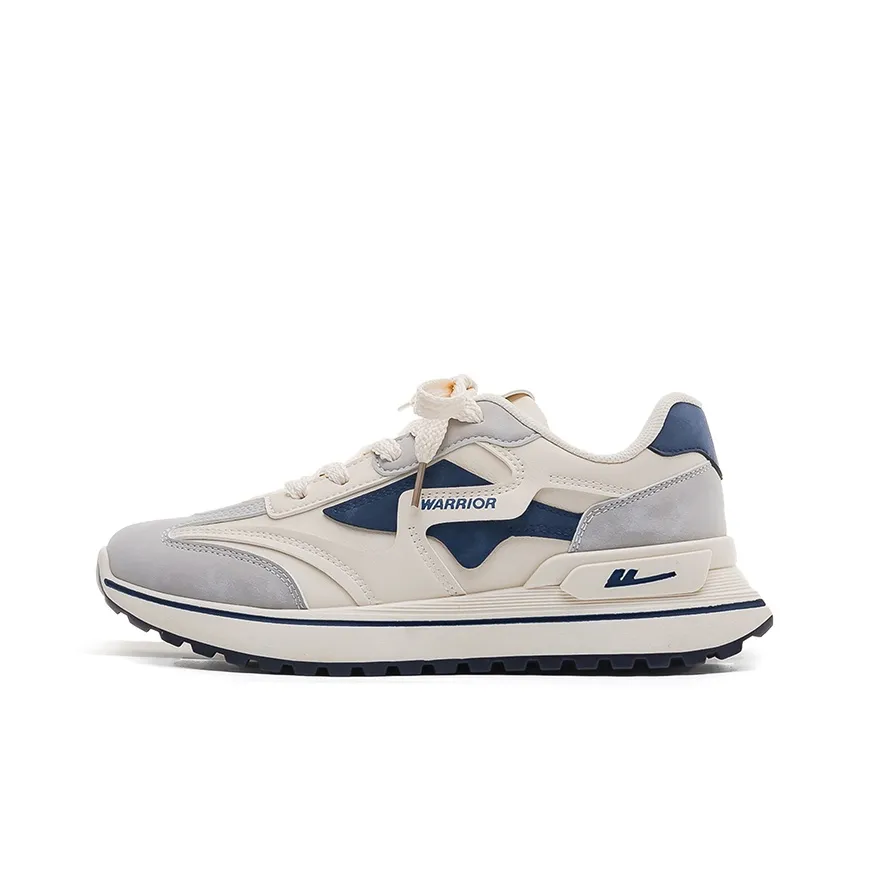 Warrior Амортизация Низкий Топ Кроссовки с Толстой Подошвой Унисекс Бежевый Синий