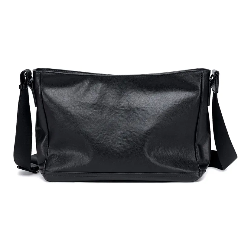 BJIAX Сумка через плечо из коровьей кожи сумка-мессенджер плечевая сумка стандартная мужская черная