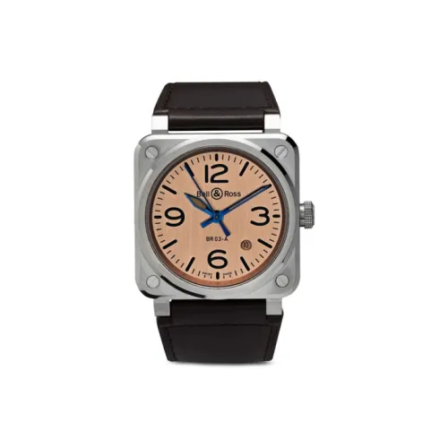 BELL & ROSS Автоматический Механический Часы Мужские Movement 44mm*10mm Бежевые