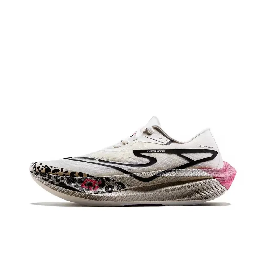 Erke Zhijing 2,0 Амортизация Износостойкий Низкий Топ Тренировочные Беговые Кроссовки Мужские Розовый Леопард