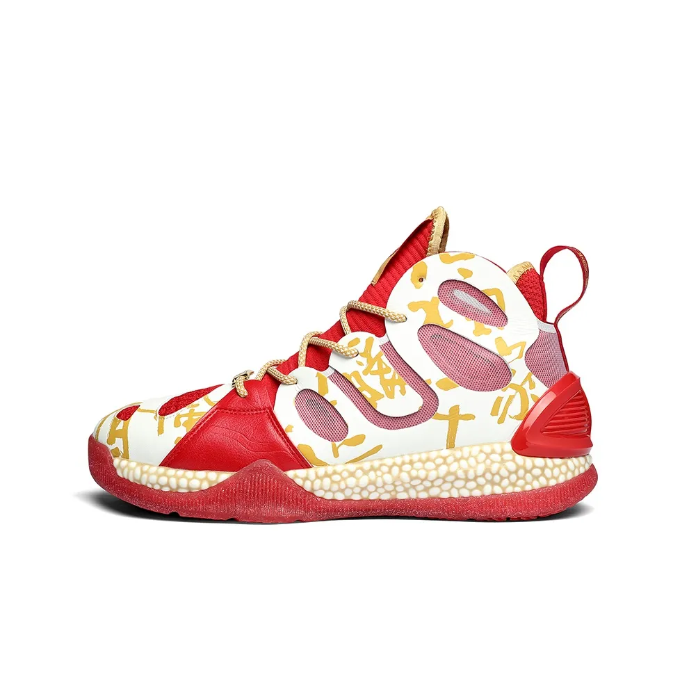 IVERSON Амортизация Покрытие Поддержка Отскок Высокий Топ Активный Отскок Баскетбольные Кроссовки Унисекс Красный Белый