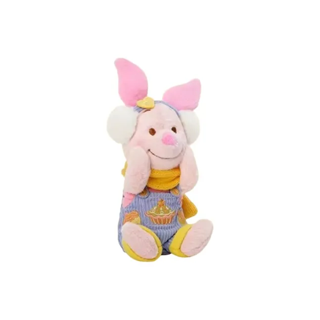 Disney Piglet 2023 Winter Winnie The Pooh And Friends Collection Dolls Plush Doll 17.5cm Height