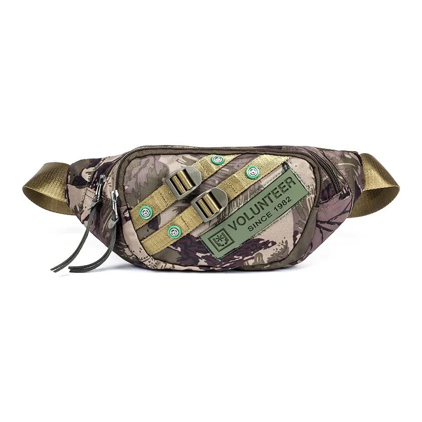Volunteer Oxford Polyester Sling Bag Shoulder Bag Crossbody Bag Waist Bag Mini Unisex Green