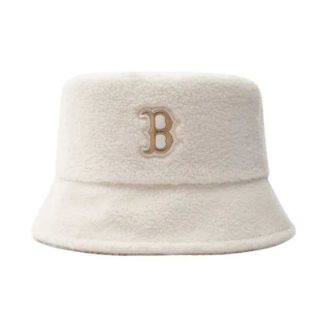 MLB Cotton Bucket Hats Unisex White/Camel