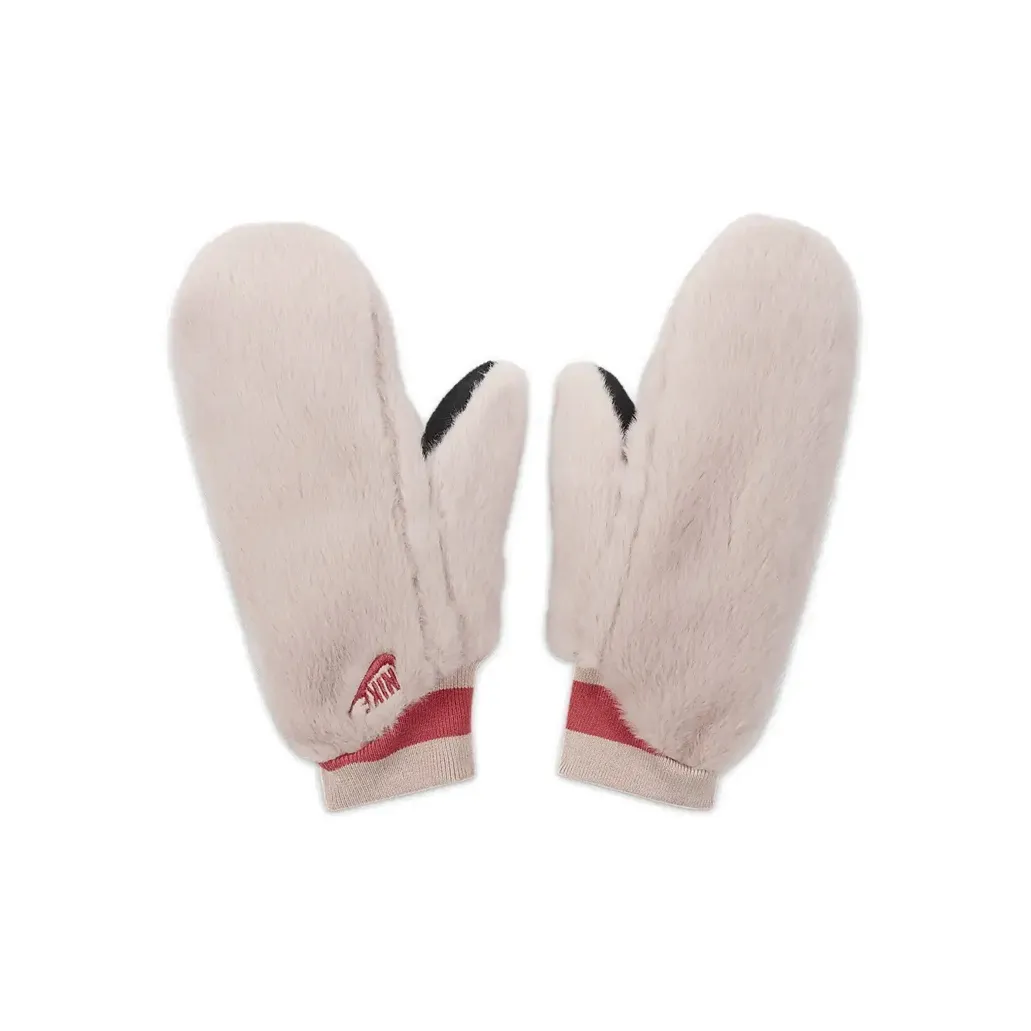 Найк Вязаные Перчатки Женские Розовые