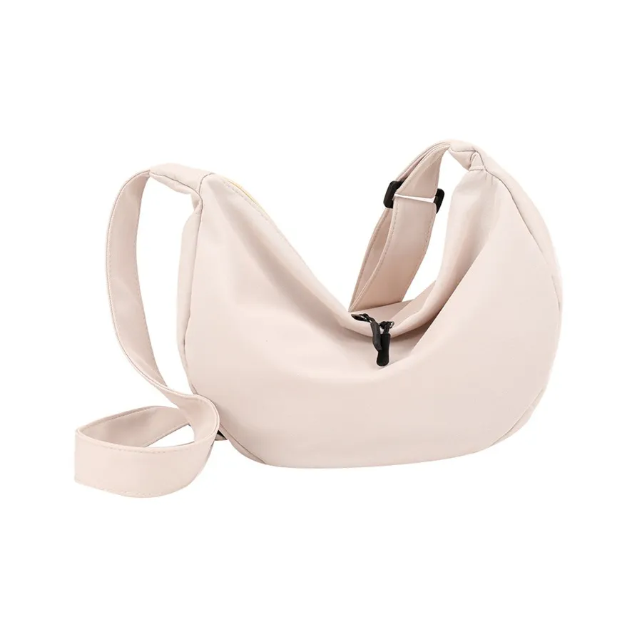 Boniu Canvas Canvas Bag Shoulder Bag Crossbody Bag Medium Size Women's White/Yellow/Green/Black/Pink