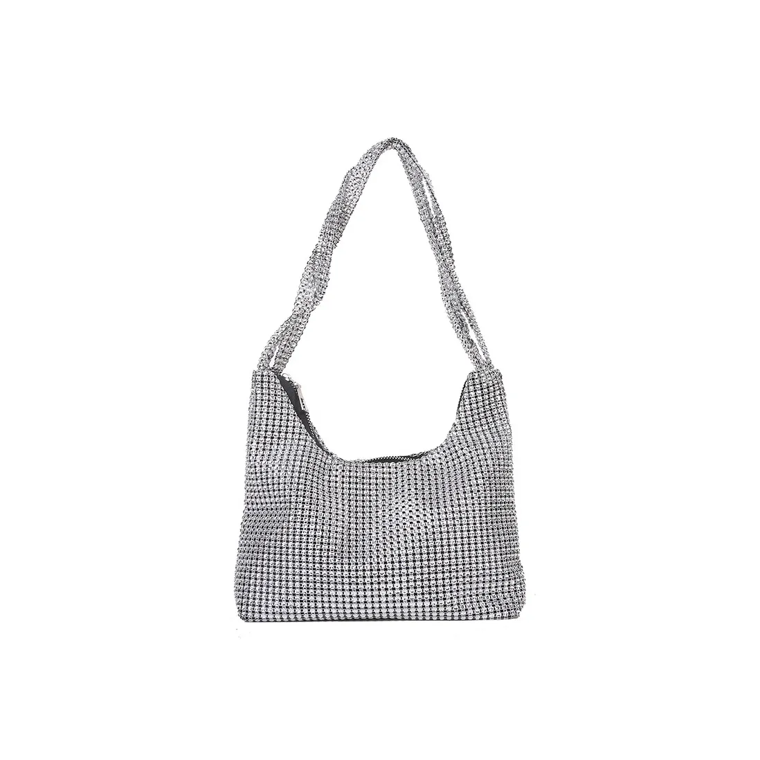 Boniu PU Shoulder Bag Evening Party Bag Shoulder Bag Regular Women's Silver