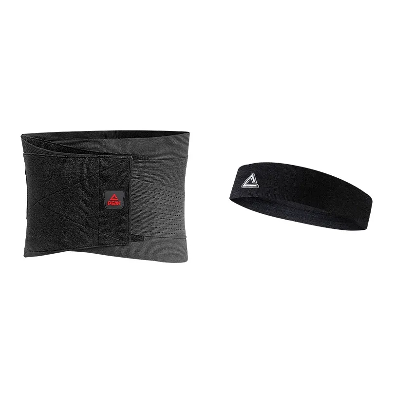 PEAK Back Support Braces Fitness Running Breathable Protective Compression Black marathon Spandex Nylon Unisex