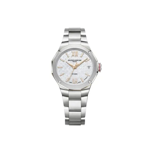 Baume & Mercier Автоматический Механический Movement Женские Часы Rivera Series 33мм*33мм Жемчужная Раковина Цвет