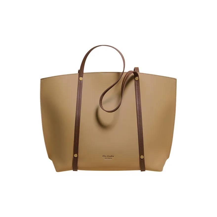 Tanita West Cow Leather One Shoulder Handbags Large Size Women's Brown