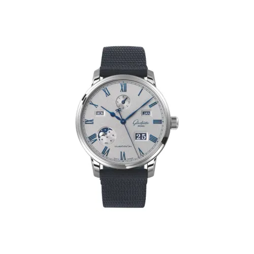 Glashütte Original Автоматический Механический Movement Мужские Часы SENATOR 42mm*12,8mm Серебряные