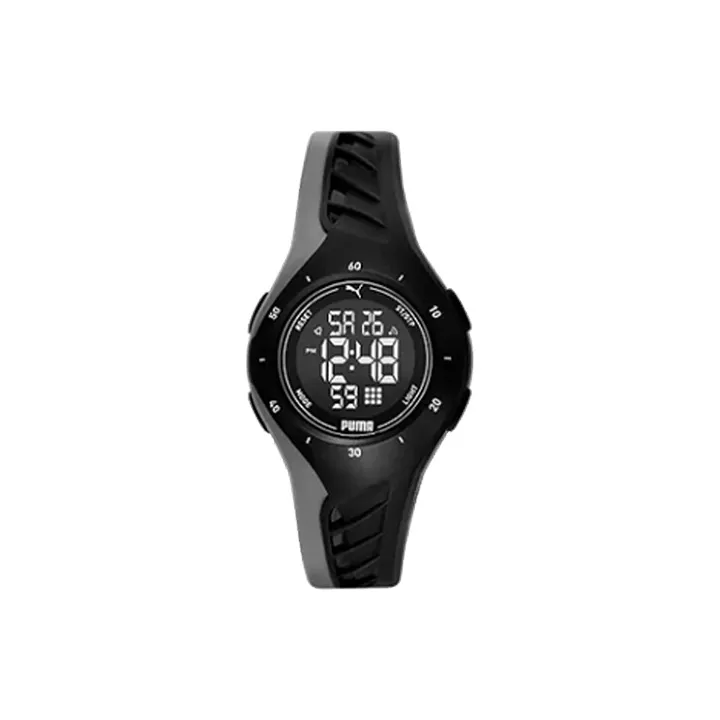 PUMA Женские часы Кварцевый механизм Пластиковый ремешок 40 мм Черный циферблат