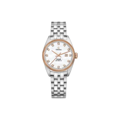TITONI Автоматический Механический Movement Женские Часы 30MM Белый