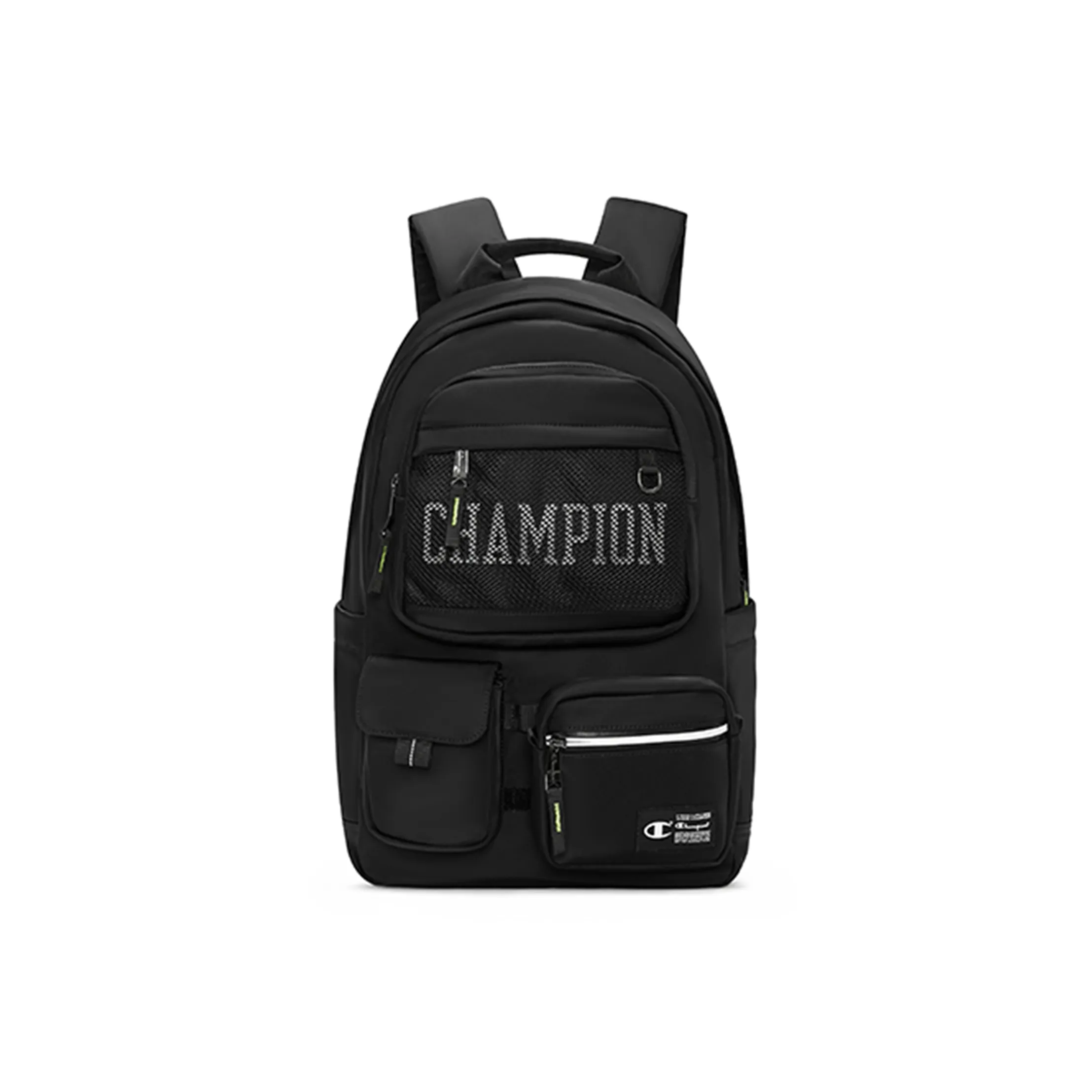 Champion Fabric Backpack Large Size Unisex Black