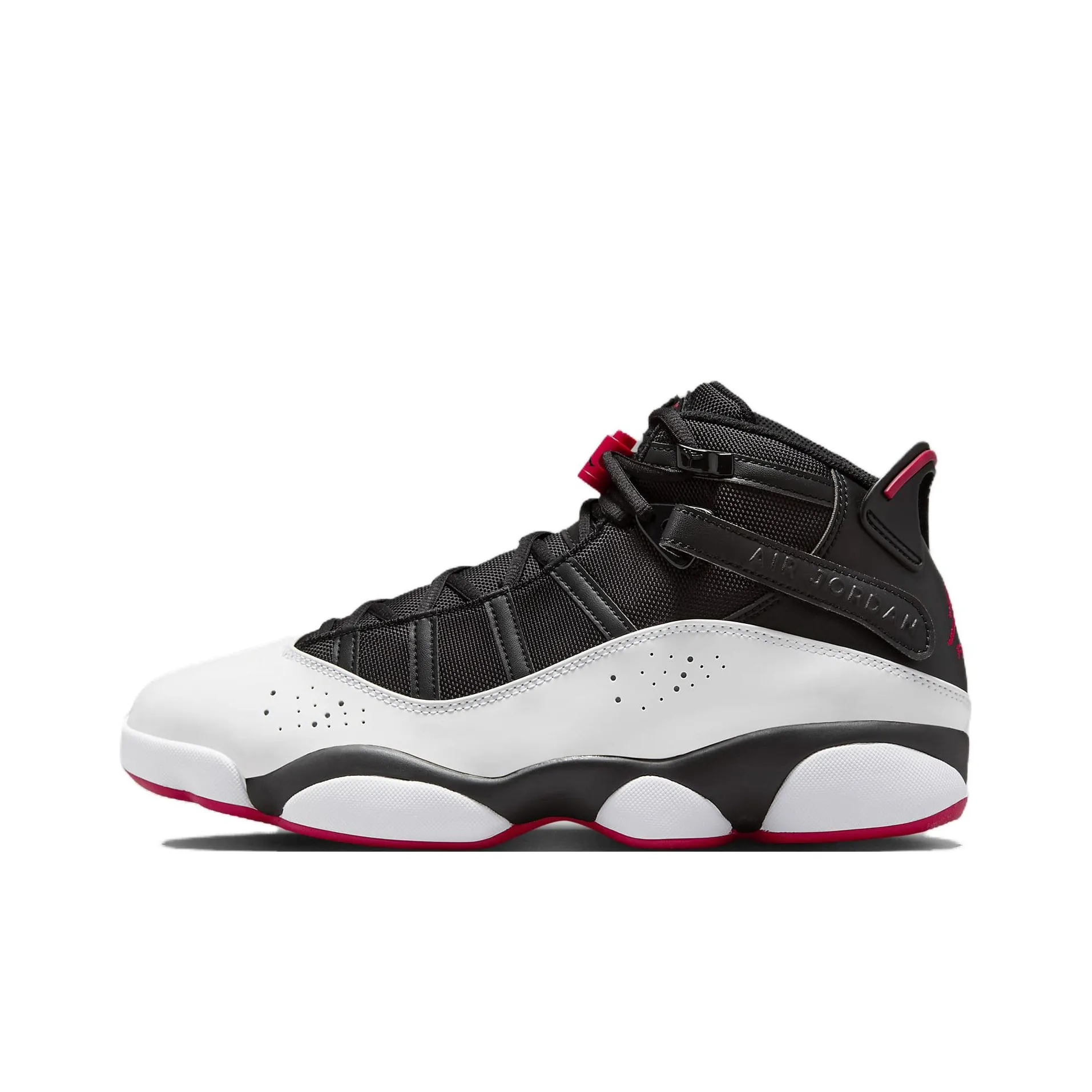JORDAN 6 Rings Black White Varsity Red