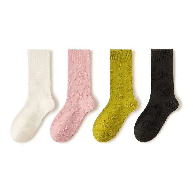 SHIWAJI Mid-Calf Socks Women's 4 Pack