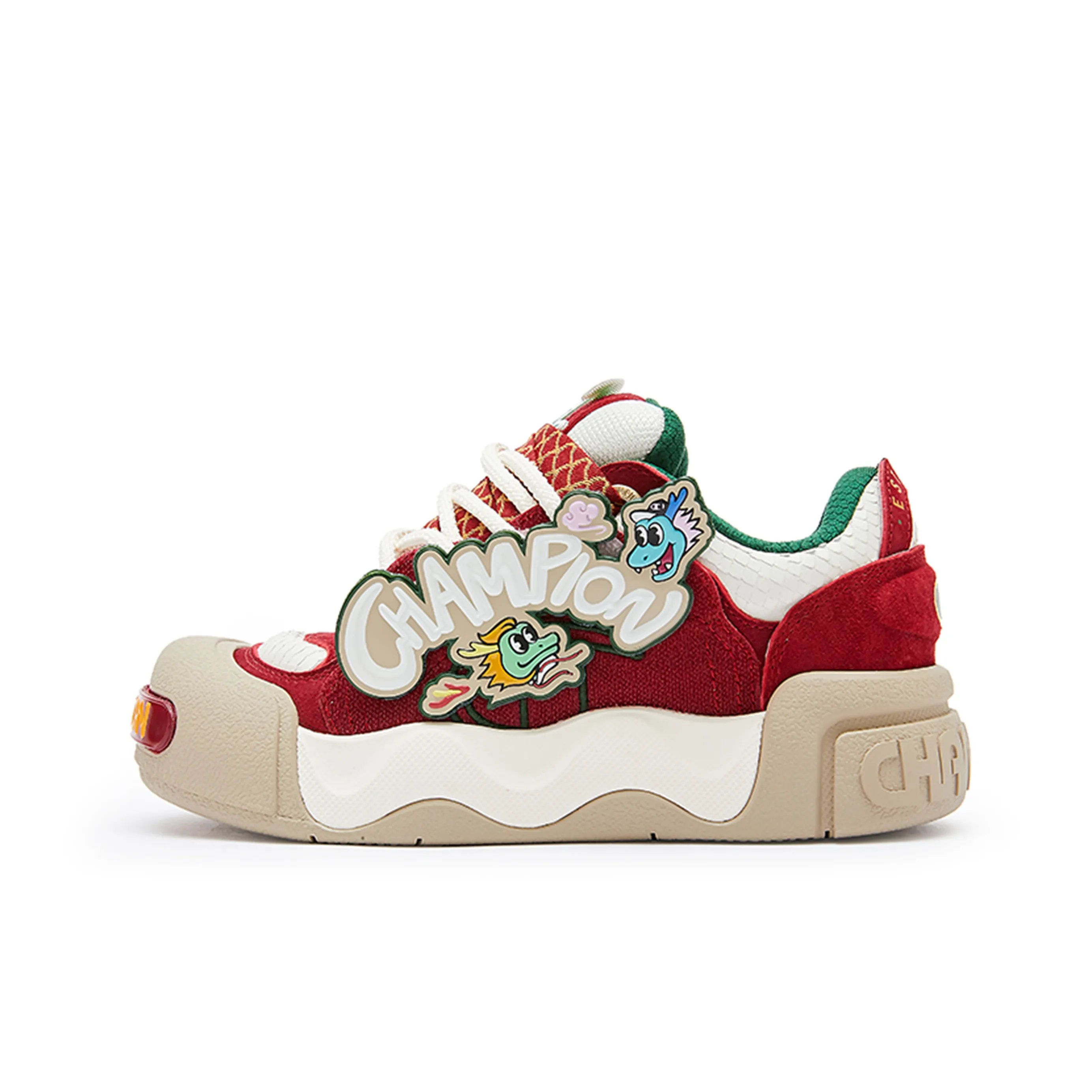 Champion Skateboard Shoes Men's Low Top New Year Red/Milk White