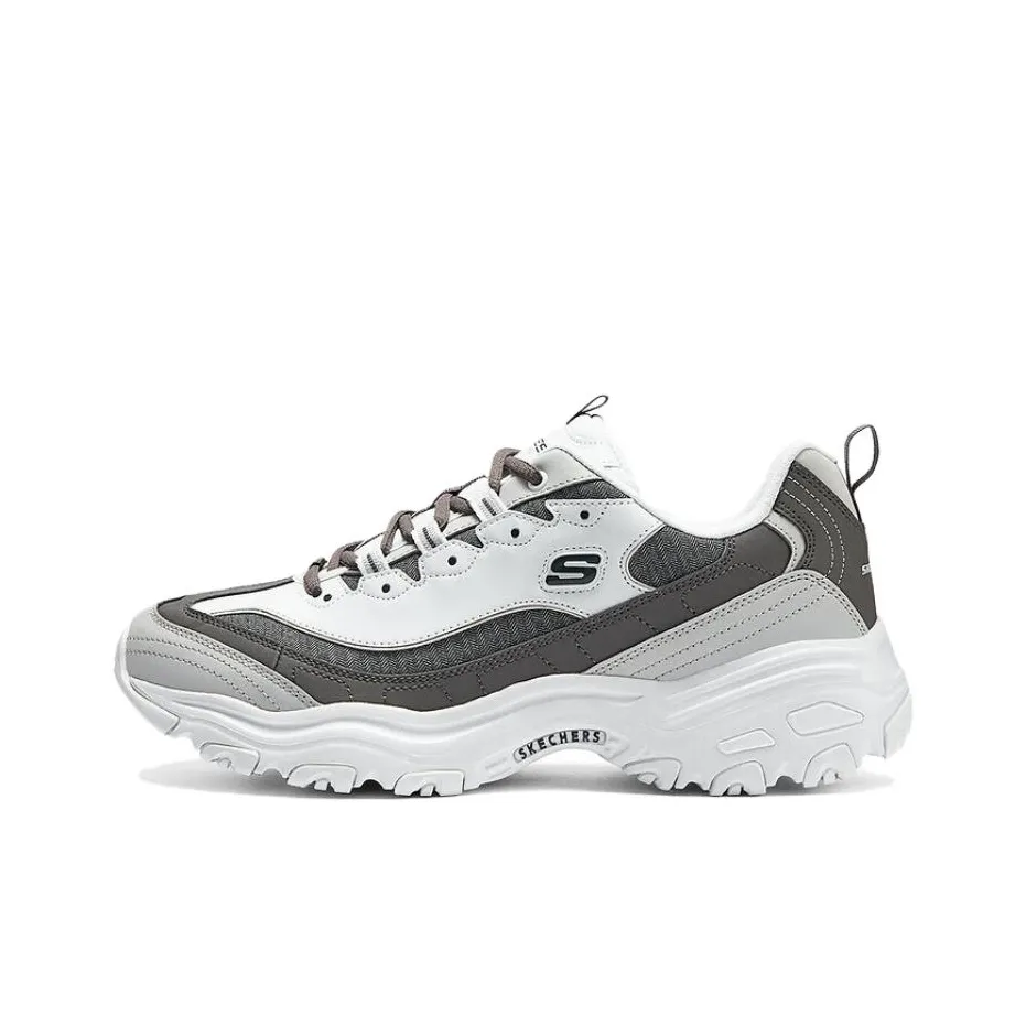 Skechers D'LITES 1,0 Износостойкий и Легкий Низкий Топ Casual Мужской Белый Черный