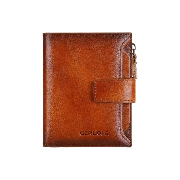 Gorora Кошелек из коровьей кожи Мужской Желтый Коричневый Кофейный Синий Серый Черный