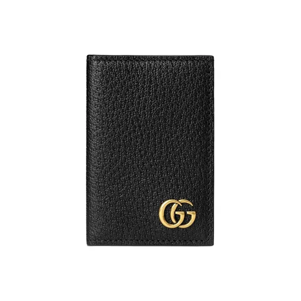GUCCI Marmont Коровья кожа Держатель для карт Держатель для карт Мужской Черный