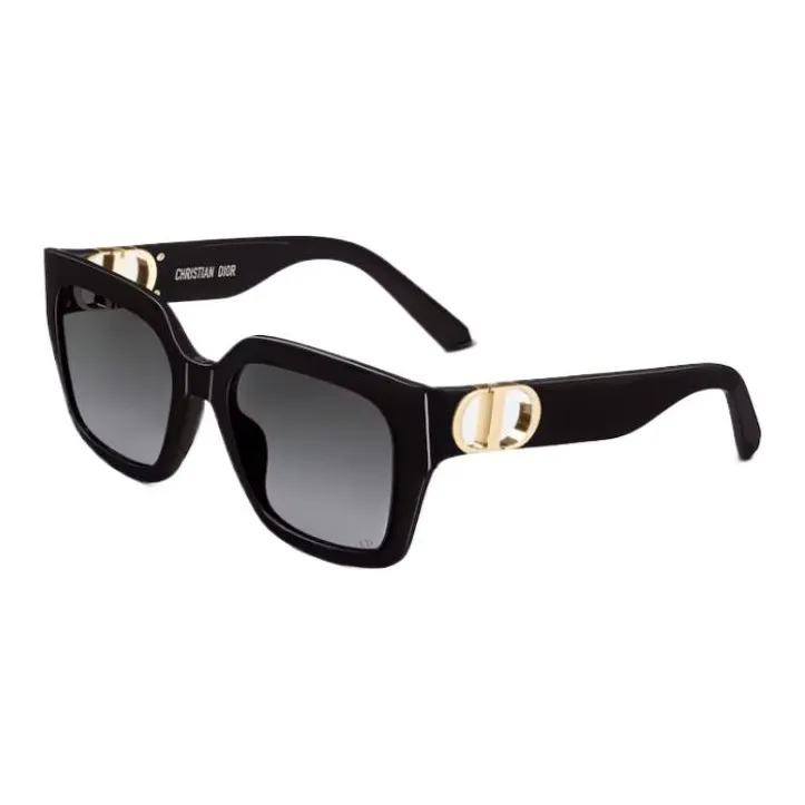 DIOR Irregular Shape Sunglasses Women's Black