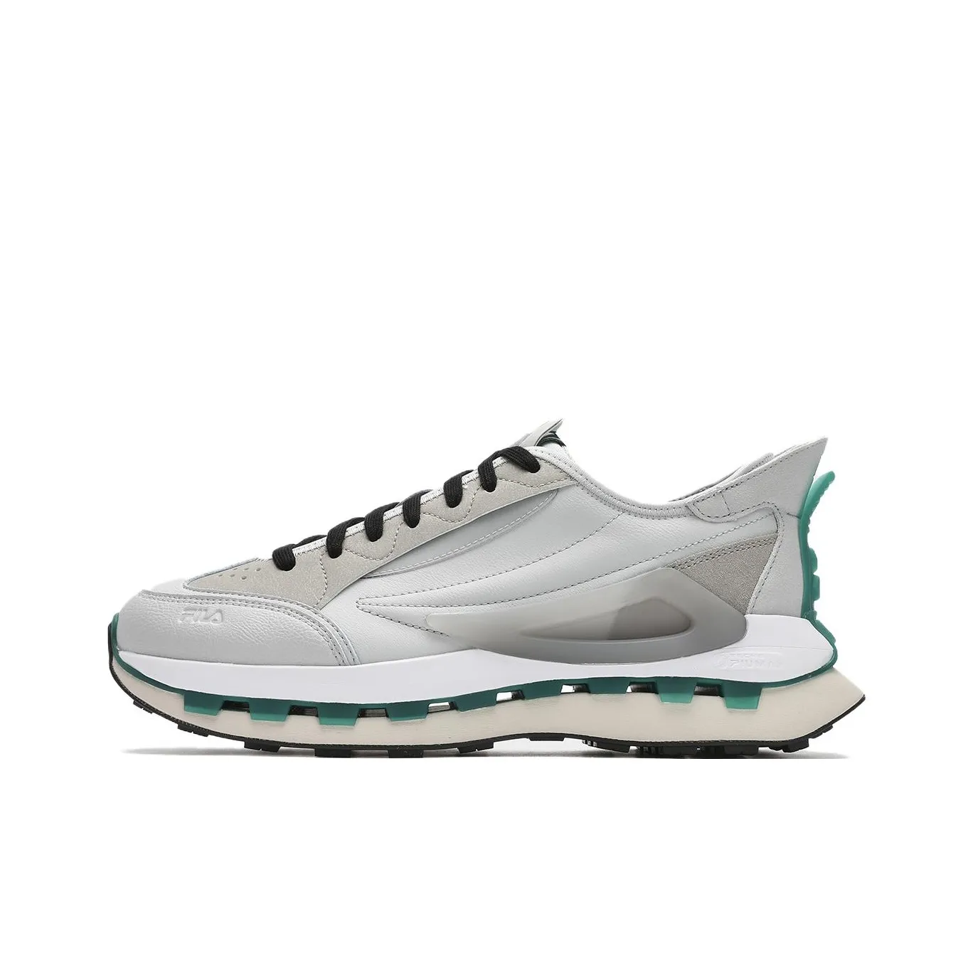 FILA KM Low Top Casual City Commute Running Shoes Men's White Gray
