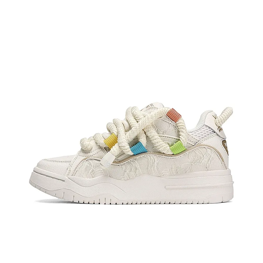 VFTS Мода Versatile Пухлые туфли Низкие Кроссовки для скейтбординга Унисекс Бежевые