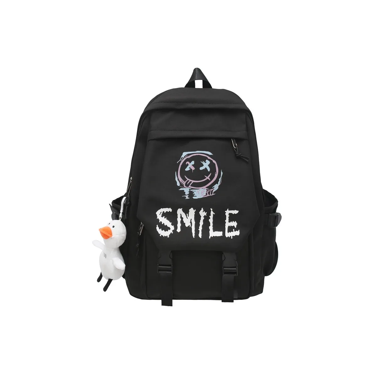 BALANG Nylon Hiking Bag Backpack Regular Unisex Black/White