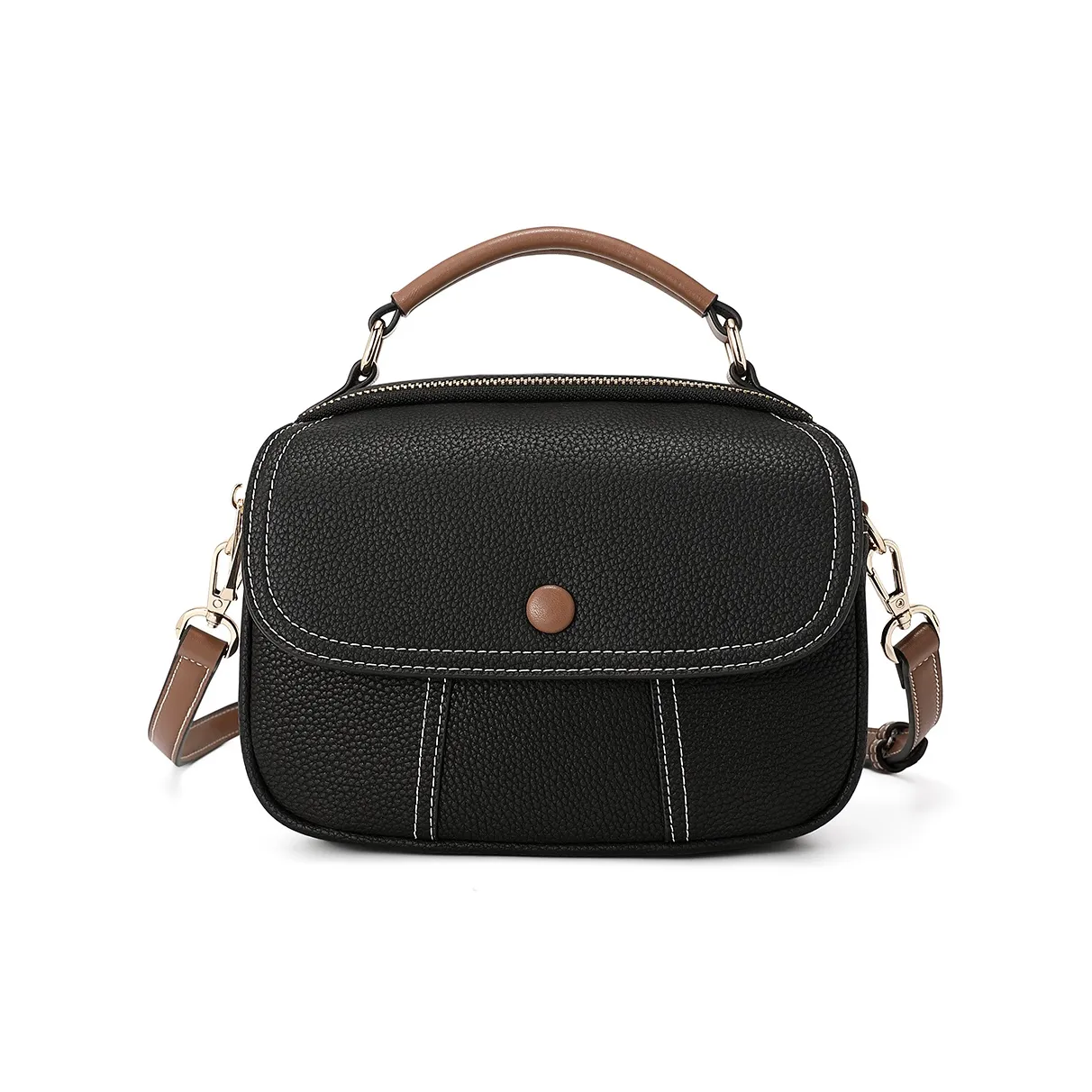 MEXICAN Коровья кожа Сумка Pandora Сумка через плечо Обычная Женская Полночный черный Миндальный белый Тренч-серый