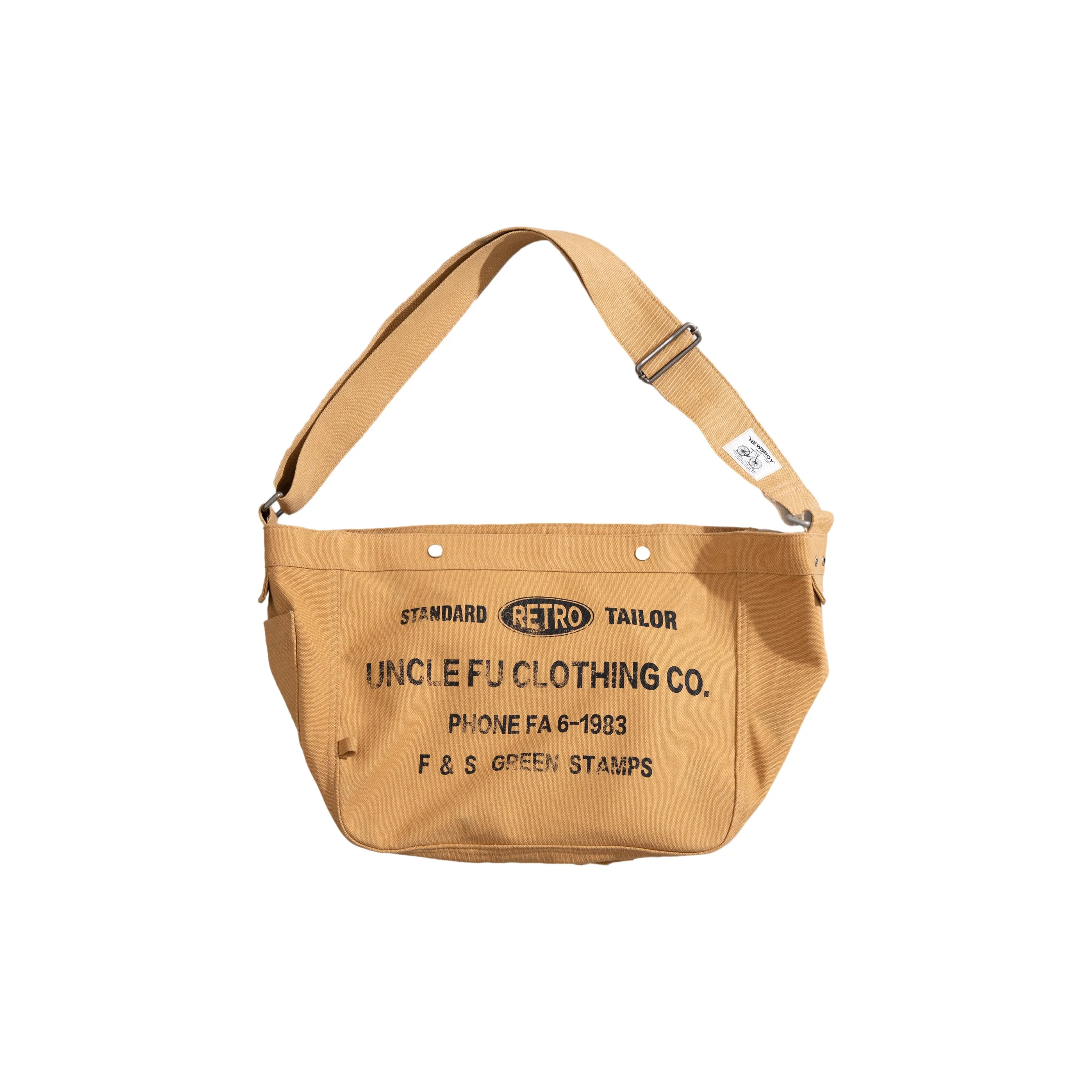 MADEN Холст Сумка через плечо Холст Сумка Сумка через плечо Сумка-тоут Стандартная Унисекс Абрикосовый Желтый