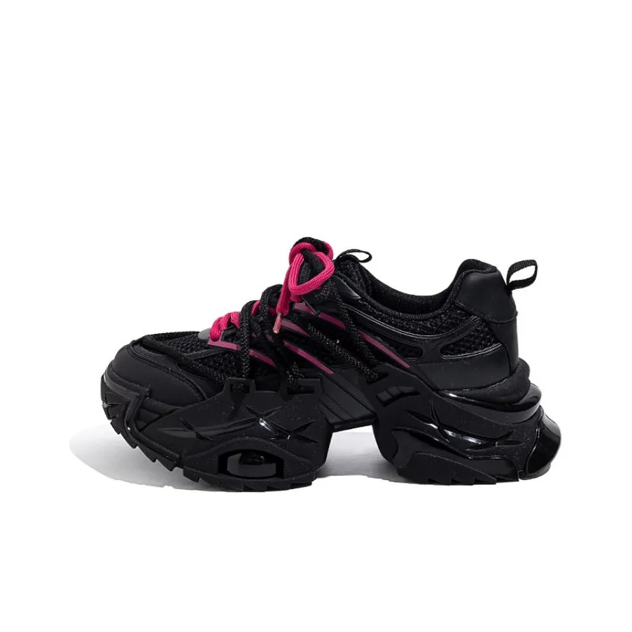 DAPHNE Low Top Chunky Sneakers For Petite Women's, Urban Chic Style Women's